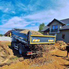 Transport żwiru pod drenaż - Biohydret Łódź